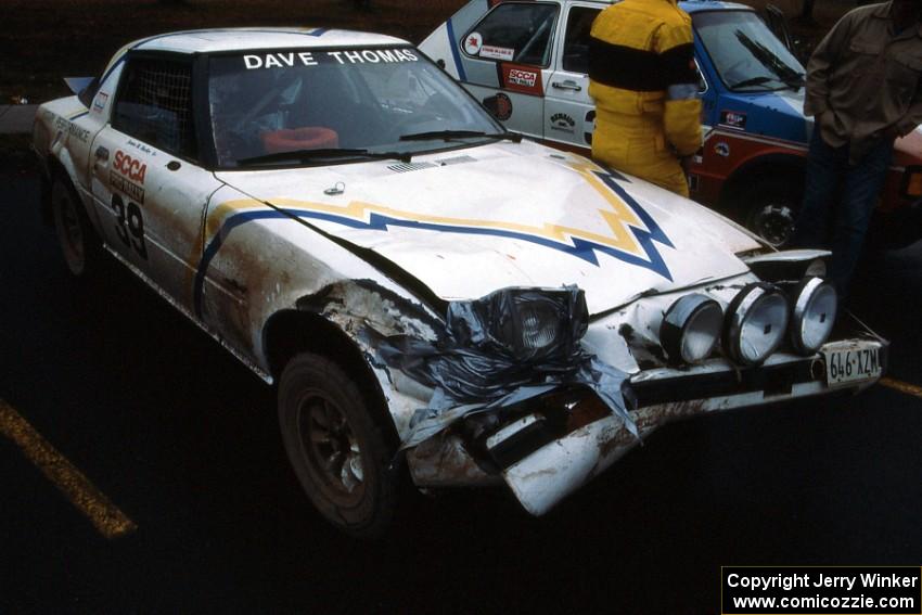 Dave Thomas / Jim Hurley Mazda RX-7 at parc expose on day two.