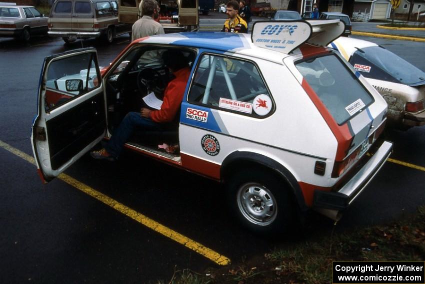 The Bob Burtis / Rick Burtis winged VW Rabbit ran in the club rallies.