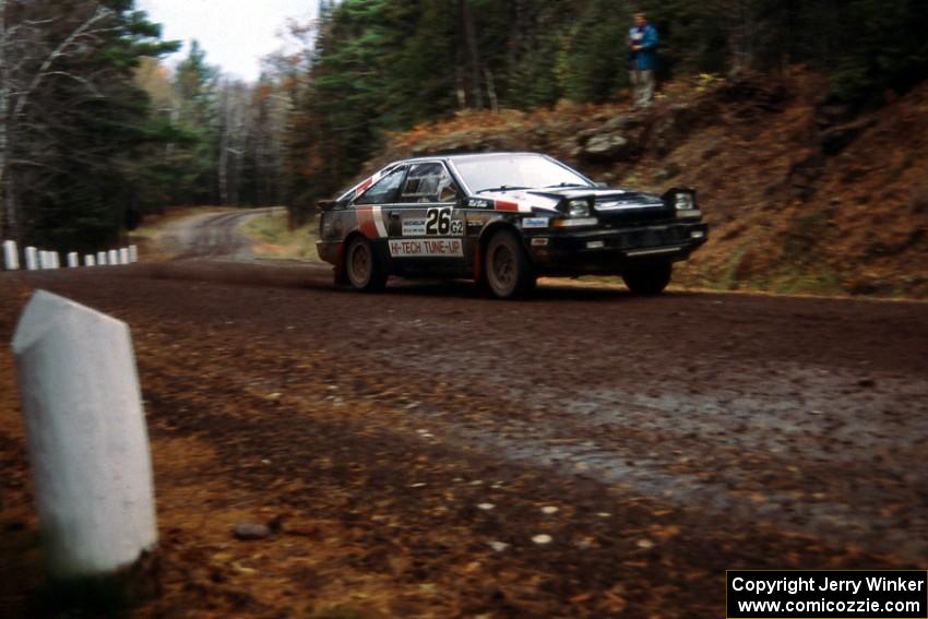 Mike Hurst / Rob Bohn in their Nissan 200SX blast uphill at the start of Delaware.