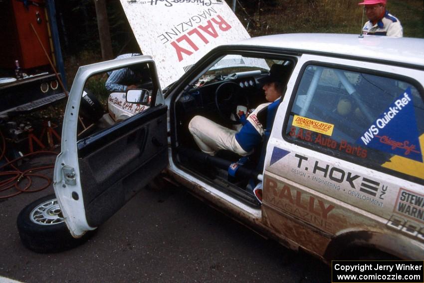 Bob Elliott / Mark Williams in their VW GTI at Copper Harbor service.