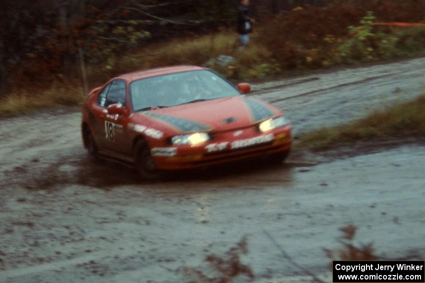 Walt Peterson / Harry Pressey take a clean line at the Delaware delta in their Honda Prelude.