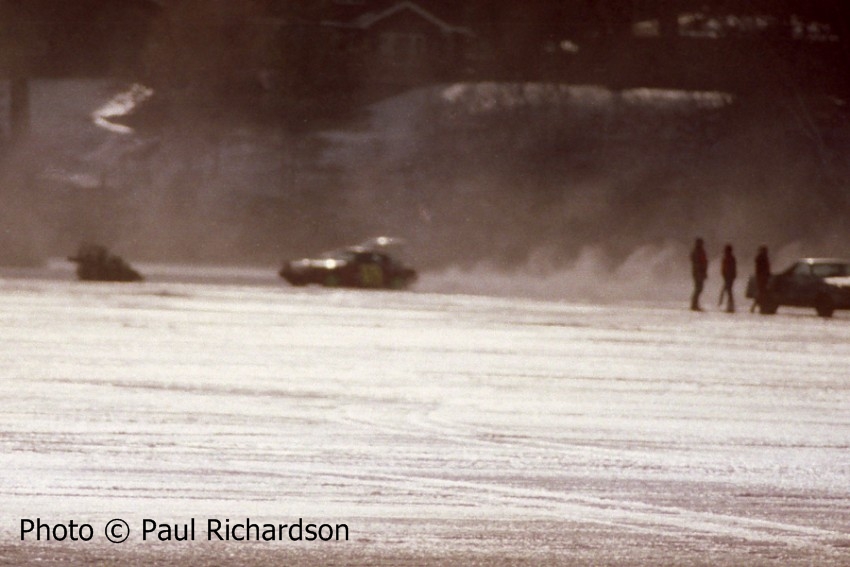 Jerry Winker / Paul Richardson Mazda RX-7 on the back part of the course