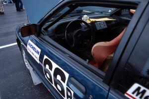 The Tad Ohtake / Bob Martin Ford Escort GT at parc expose with their unique dash ornament.