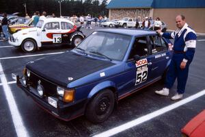 Mark Utecht at parc expose in front of the Dodge Omni GLH Turbo he and Paul Schwerin shared.