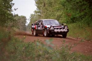 Mike Hurst / Rob Bohn at speed in their Nissan 200SX on Indian Creek Trail Rd.