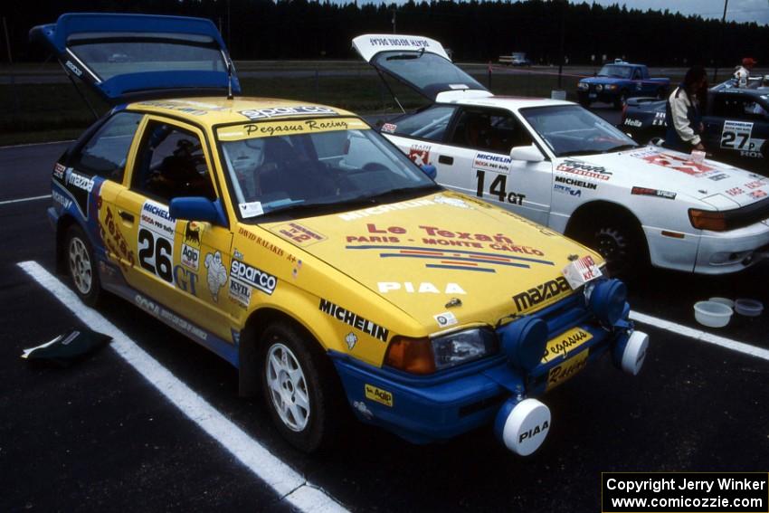 David Ralakis / Tom Gillespie Mazda 323GTX and Janice Damitio / Amity Trowbridge Toyota Celica All-trac at parc expose.