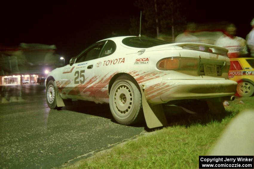 The Jeff Panton / Rudy Meikle Toyota Celica GT-4, back in front of the Northern Inn, finished second overall.