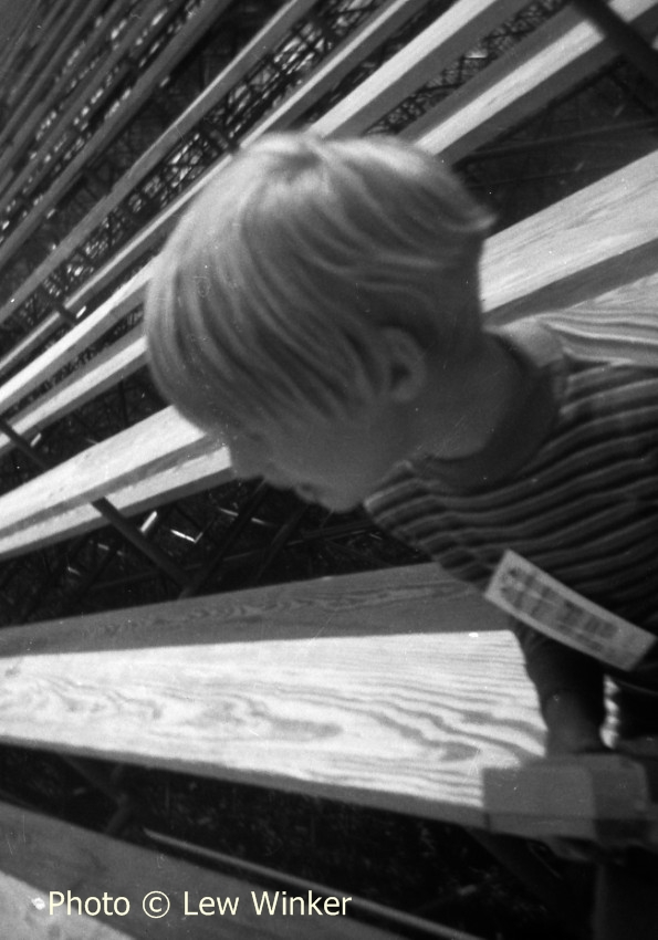 Jerry Winker (age 7) with his first camera, a Kodak Brownie Starmite.