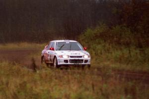 Henry Joy IV / Chris Griffin Mitsubishi Lancer Evo 2 at the practice stage at the airport.