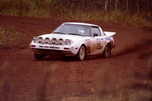 Brian Pepp / Dean Rushford Mazda RX-7 on the practice stage at the airport.