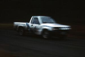 Dave Turner / Ben Bradley Mitsubishi Pickup rockets down SS1.