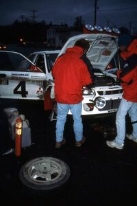 The Henry Joy IV / Chris Griffin Mitsubishi Lancer Evo 2 gets serviced in L'Anse.