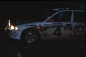 Henry Joy IV / Chris Griffin Mitsubishi Lancer Evo 2 at speed on Bob Lake.