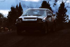 Mike Hurst / Rob Bohn get light in their Nissan 200SX on a fast straight on Delaware as the delta was not used that year.