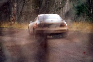 Bruce Newey / Charles Bradley in their Toyota Celica All-trac on an S-turn on Delaware Mine stage.