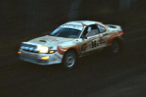 The Bruce Newey / Charles Bradley Toyota Celica All-trac took sixth overall, first in Group A.