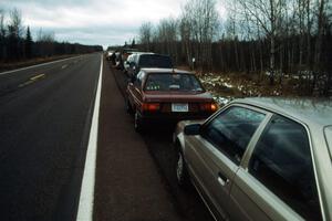 Stopped alongside US2 headed back to Duluth. This was before the highway was widened.