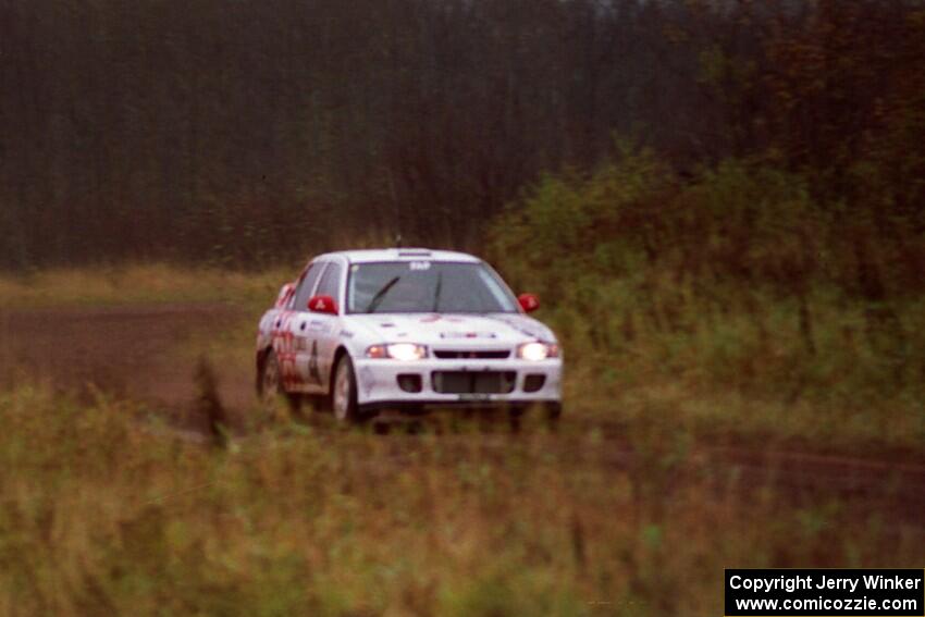 Henry Joy IV / Chris Griffin Mitsubishi Lancer Evo 2 at the practice stage at the airport.