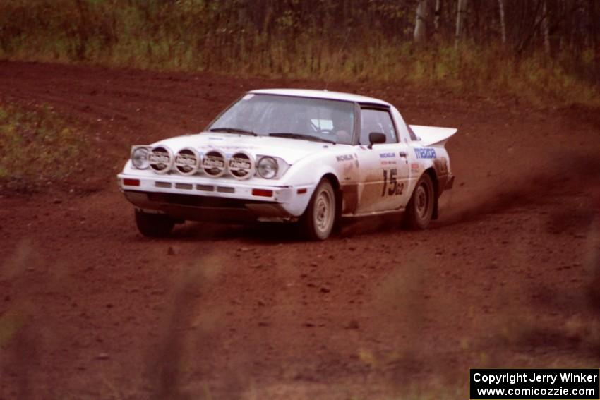 Brian Pepp / Dean Rushford Mazda RX-7 on the practice stage at the airport.