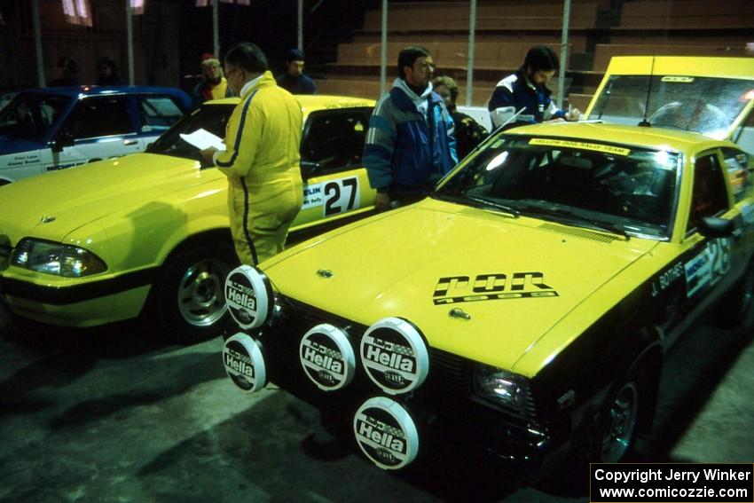 Don Rathgeber / Greg Brown in the Hairy Canary Ford Mustang and the Jeff Bothee / Tom Beltman Plymouth Arrow (Misubishi Celeste)