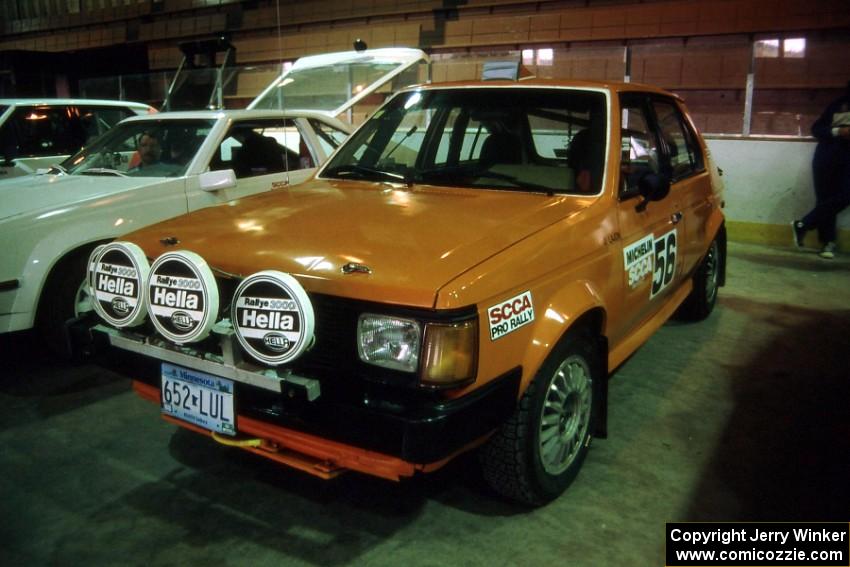 John Adleman / Jason Lajon ran the divisional rallies in their Dodge Omni.