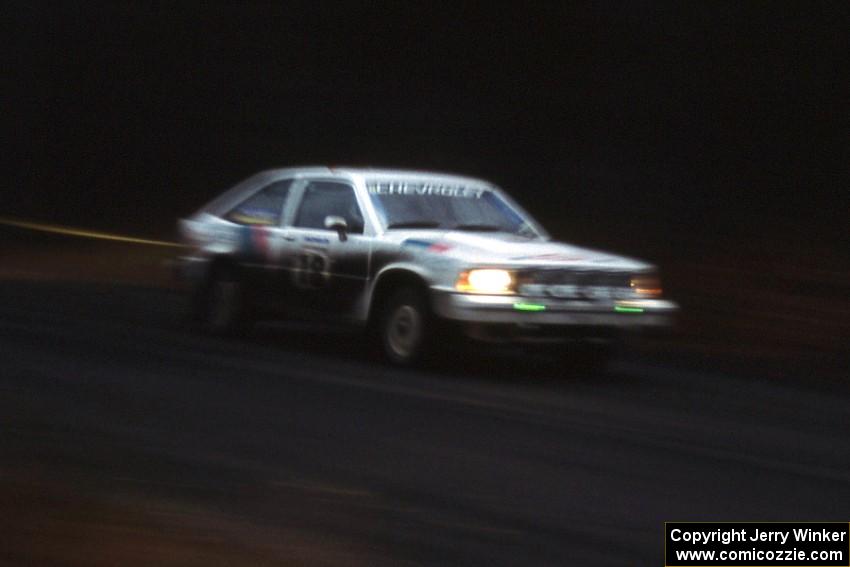 Gail Truess / Paul Truess were a DNF on day one in their Chevy Citation seen here at speed on SS1.