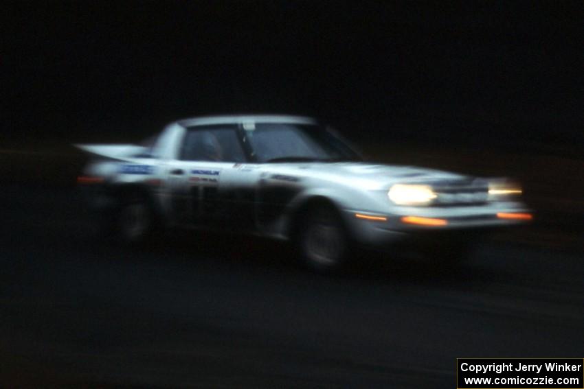 Brian Pepp / Dean Rushford DNF'ed a few stages later when their Mazda RX-7 became submerged in chest-high water on Herman stage.