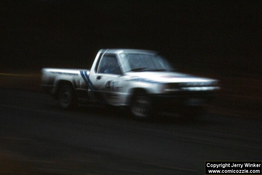 Dave Turner / Ben Bradley Mitsubishi Pickup rockets down SS1.