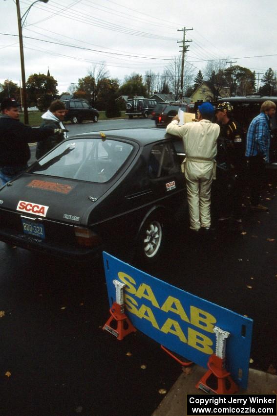 The Jerry Sweet / Stuart Spark SAAB 99 at sevice in L'Anse.