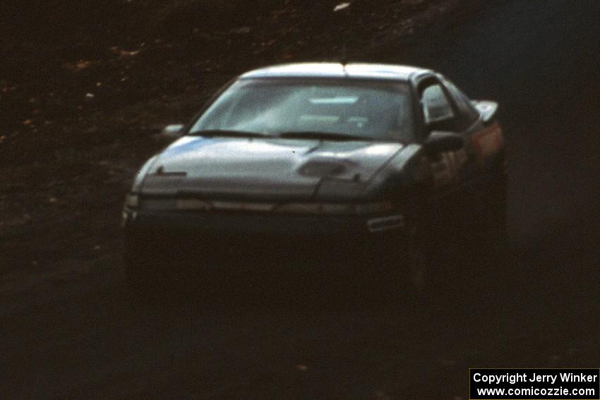 The Cal Landau / Eric Marcus Mitsubishi Eclipse GSX on a fast straight on Delaware as the delta was not used that year.