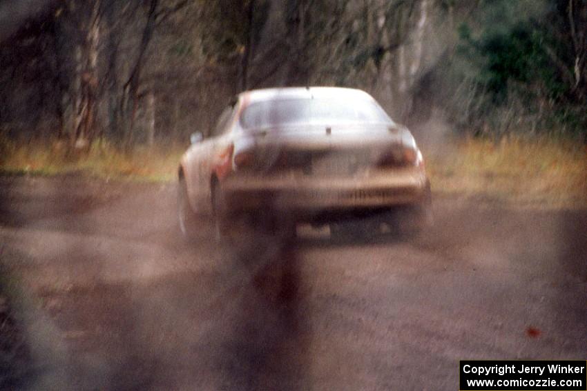 Bruce Newey / Charles Bradley in their Toyota Celica All-trac on an S-turn on Delaware Mine stage.