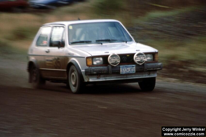 Heikke Nielsen/  Bob Nielsen in their VW Rabbit ran in the divisional rallies along with LSPR.