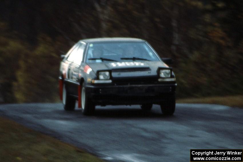 Mike Hurst / Rob Bohn take it easy at the Brockway Mt. jump in their Nissan 200SX.