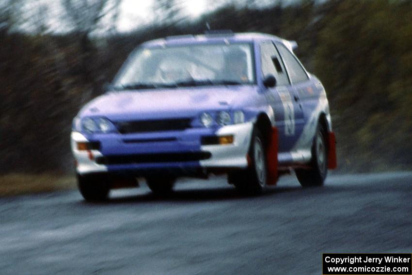 The Carl Merrill / John Bellefleur Ford Escort Coswort RS DNF'ed atop Brockway Mt.