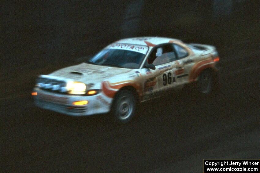 The Bruce Newey / Charles Bradley Toyota Celica All-trac took sixth overall, first in Group A.