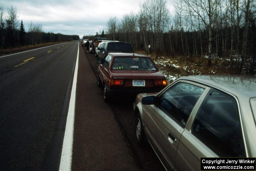 Stopped alongside US2 headed back to Duluth. This was before the highway was widened.