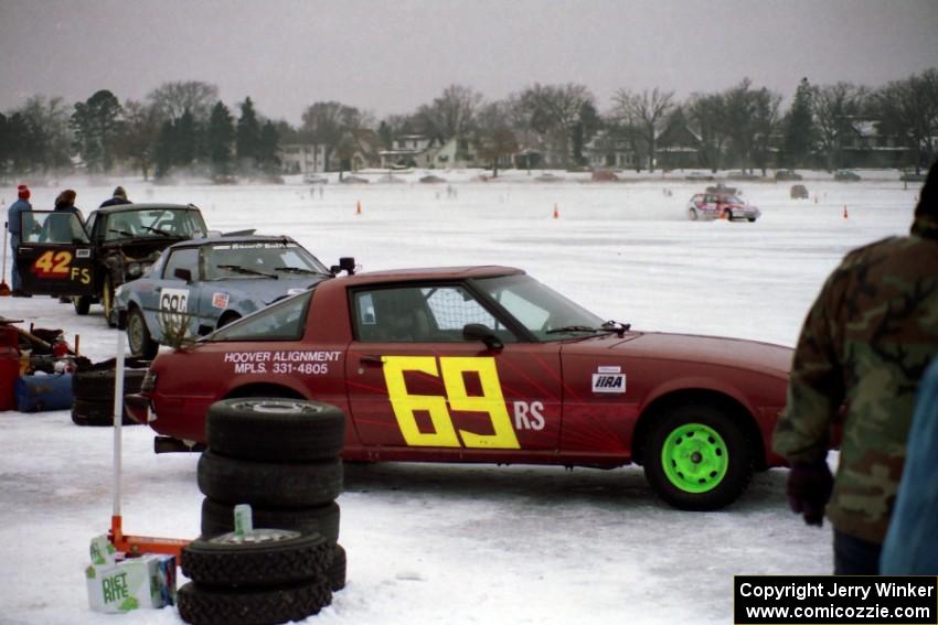 Jerry Winker / Paul Richardson Mazda RX-7, John Martin / Gary Nelson Mazda RX-7 and Brian Larson / Bill Kempe SAAB 99