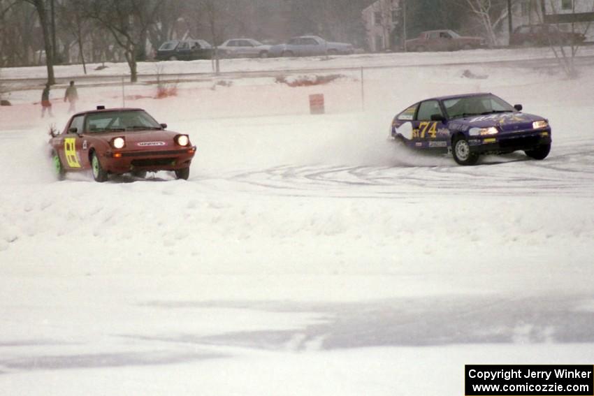 Cory Coulson / Troy Greenberg Honda CRX Si and Jerry Winker / Paul Richardson Mazda RX-7