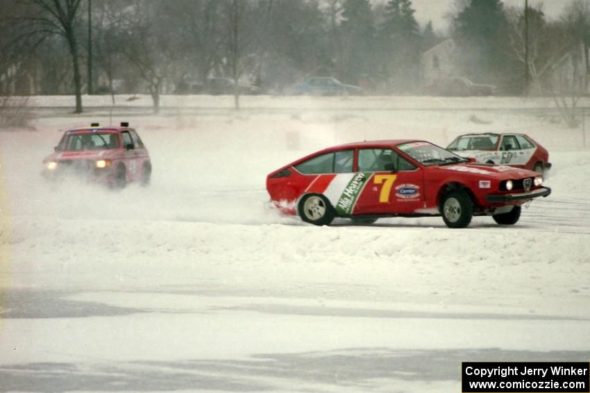 Mark Knepper / Cary Kendall Alfa Romeo GTV6, Chris Conn / Tim Ekeren VW GTI and John Kochevar / Bruce Rosand VW Scirocco