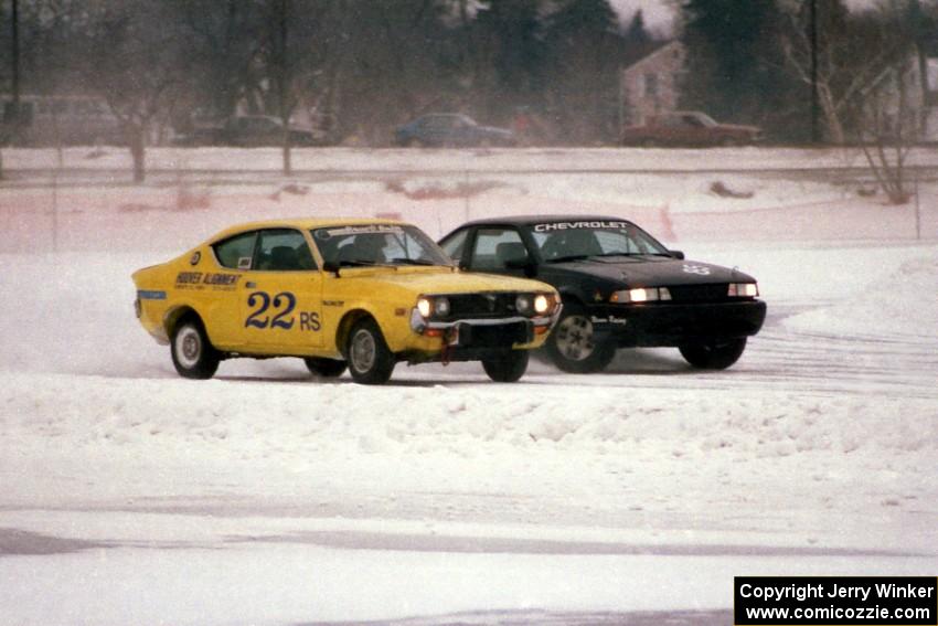 Dale Hoover / Jon Schueller Mazda RX-4 and Lyle Nienow / Mark Nienow Chevy Cavalier Z24