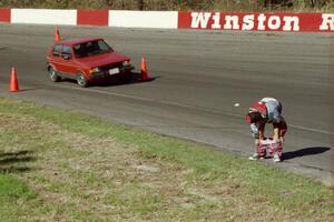 Juan Nazario moons Phil Betsinger's E Stock VW GTI