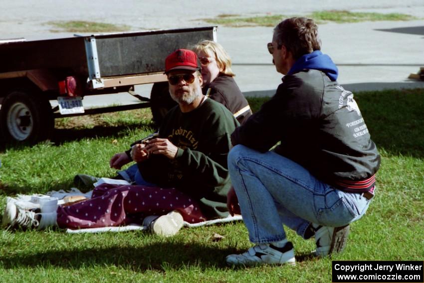 Juan Nazario, Becky Nazario and Brian Erickson during lunchtime