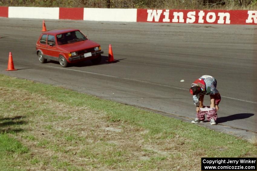 Juan Nazario moons Phil Betsinger's E Stock VW GTI