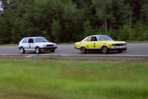 Greg Youngdahl's ITB Opel Manta and Mike Brown's ITA VW GTI