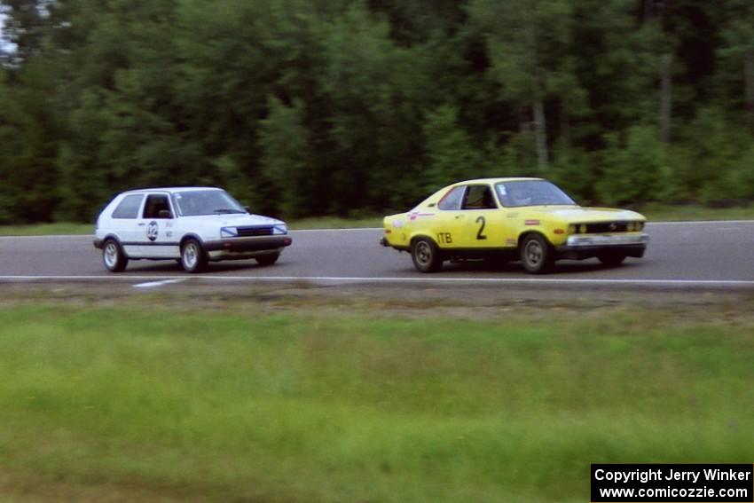 Greg Youngdahl's ITB Opel Manta and Mike Brown's ITA VW GTI