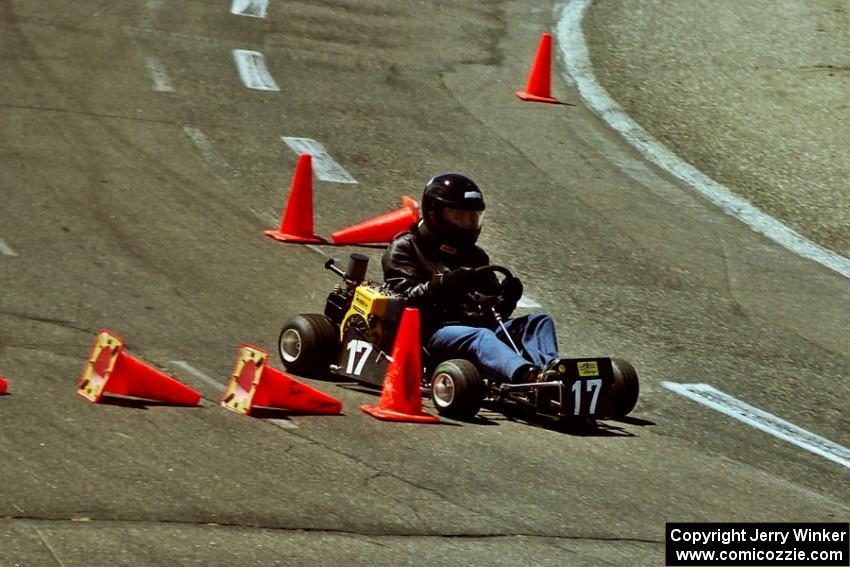 Carl Wieman in a Shifter Kart