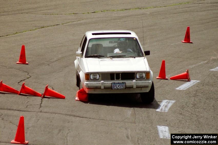 Tim Walterson's E Stock VW GTI folds a cone