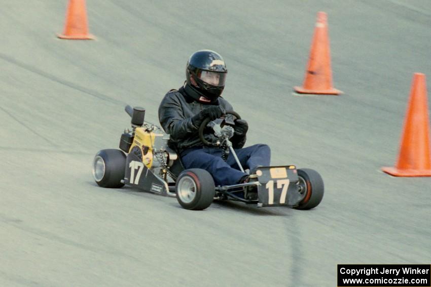 Carl Wieman in a Shifter Kart