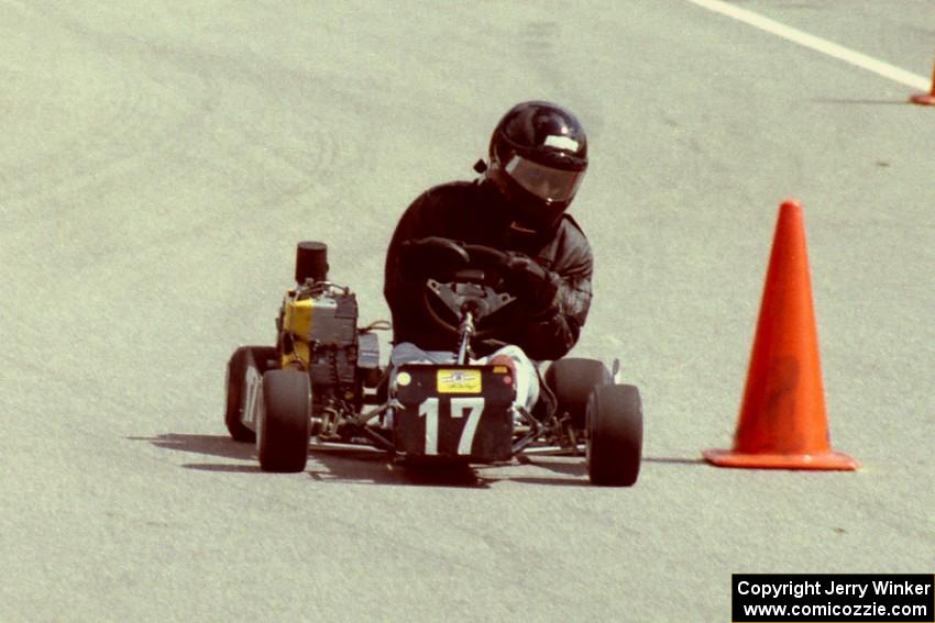 Carl Wieman in a Shifter Kart