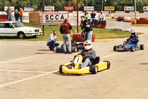 Shifter karts line up for their runs